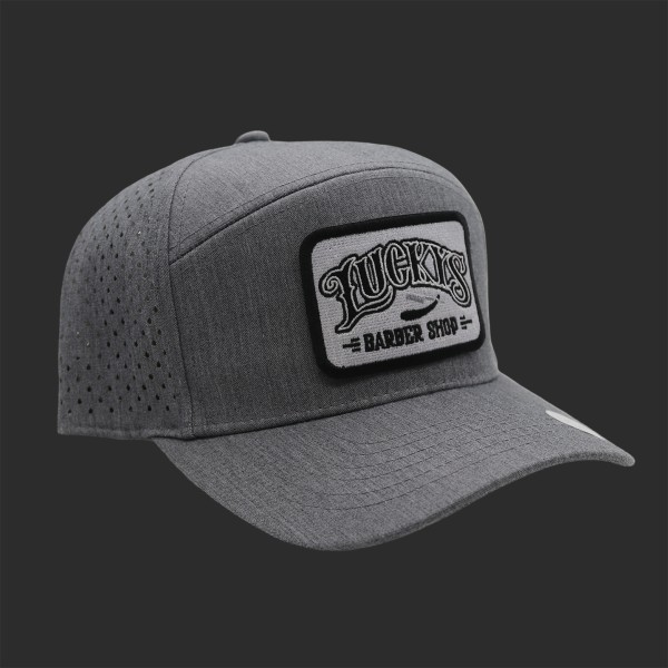 Grey Square Logo Perforated Hat Front